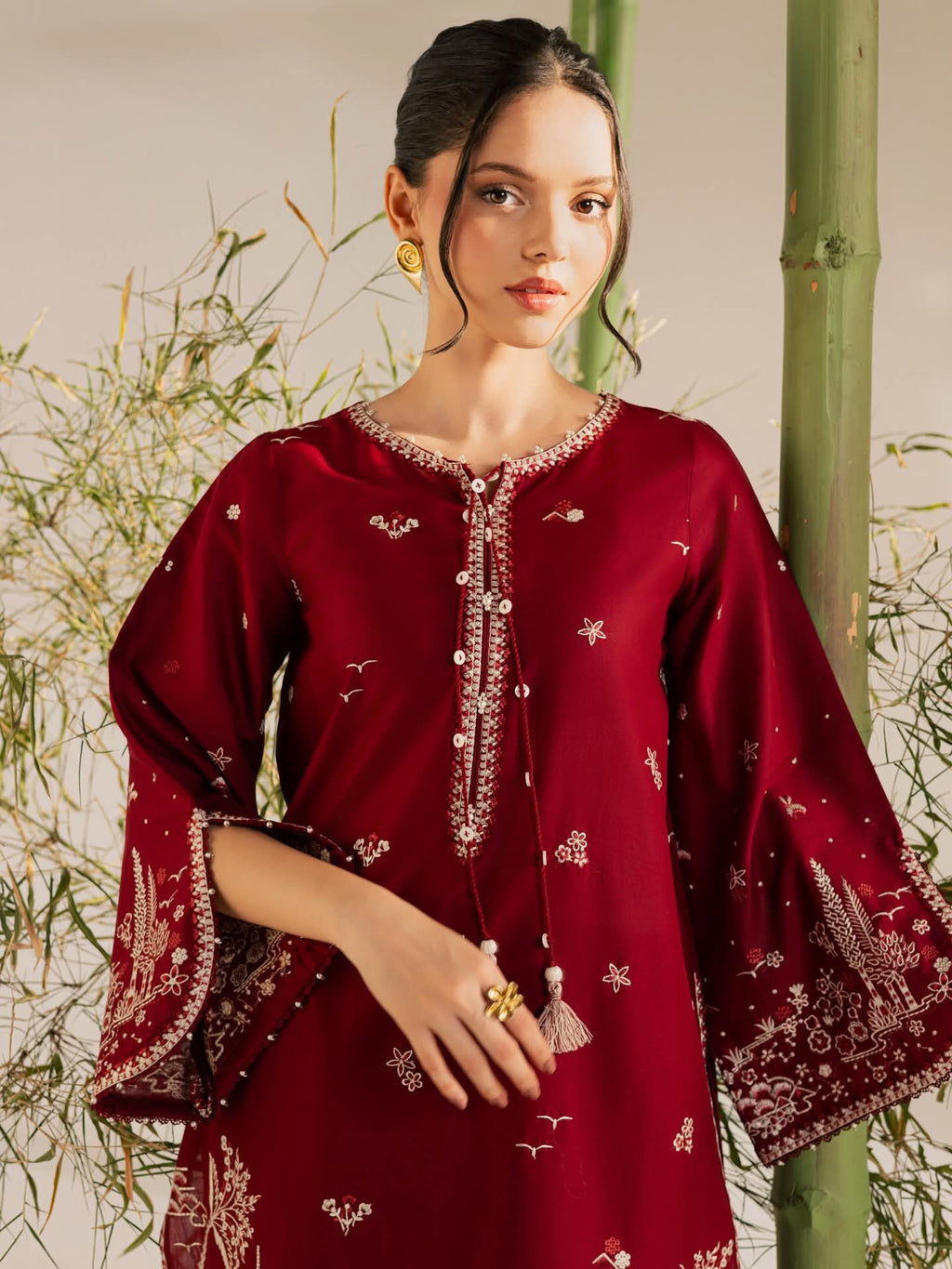 Manzar- 2Pc Stitched Embroidered Lawn Dress