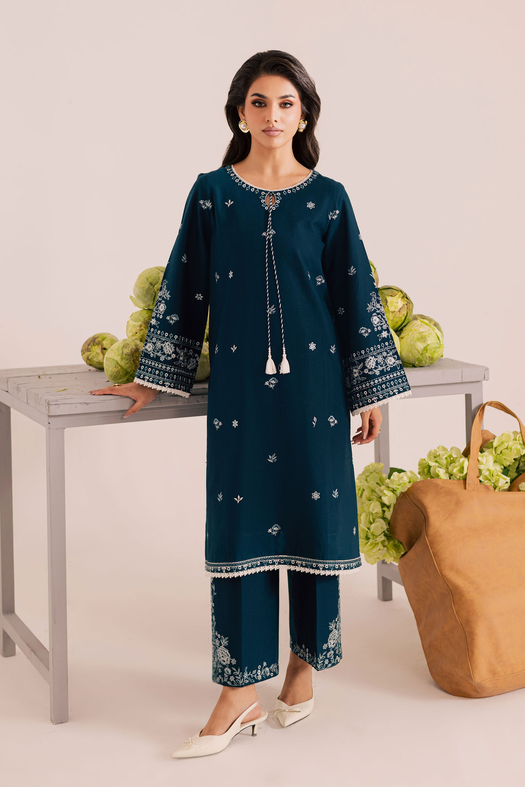 Twilight Sea 2Pc - Embroidered Lawn Dress