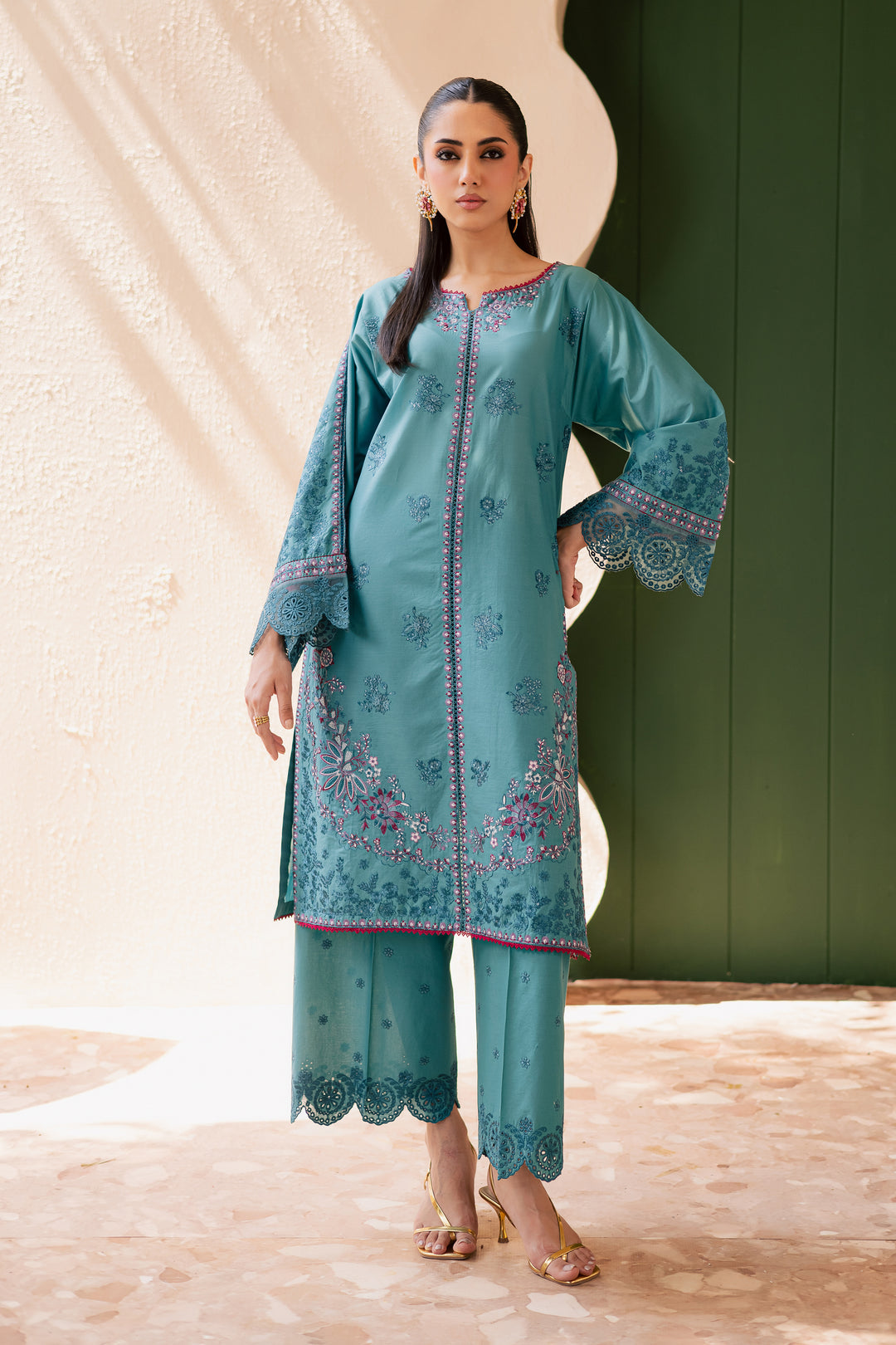 Versak 2Pc - Embroidered Stitched Dress