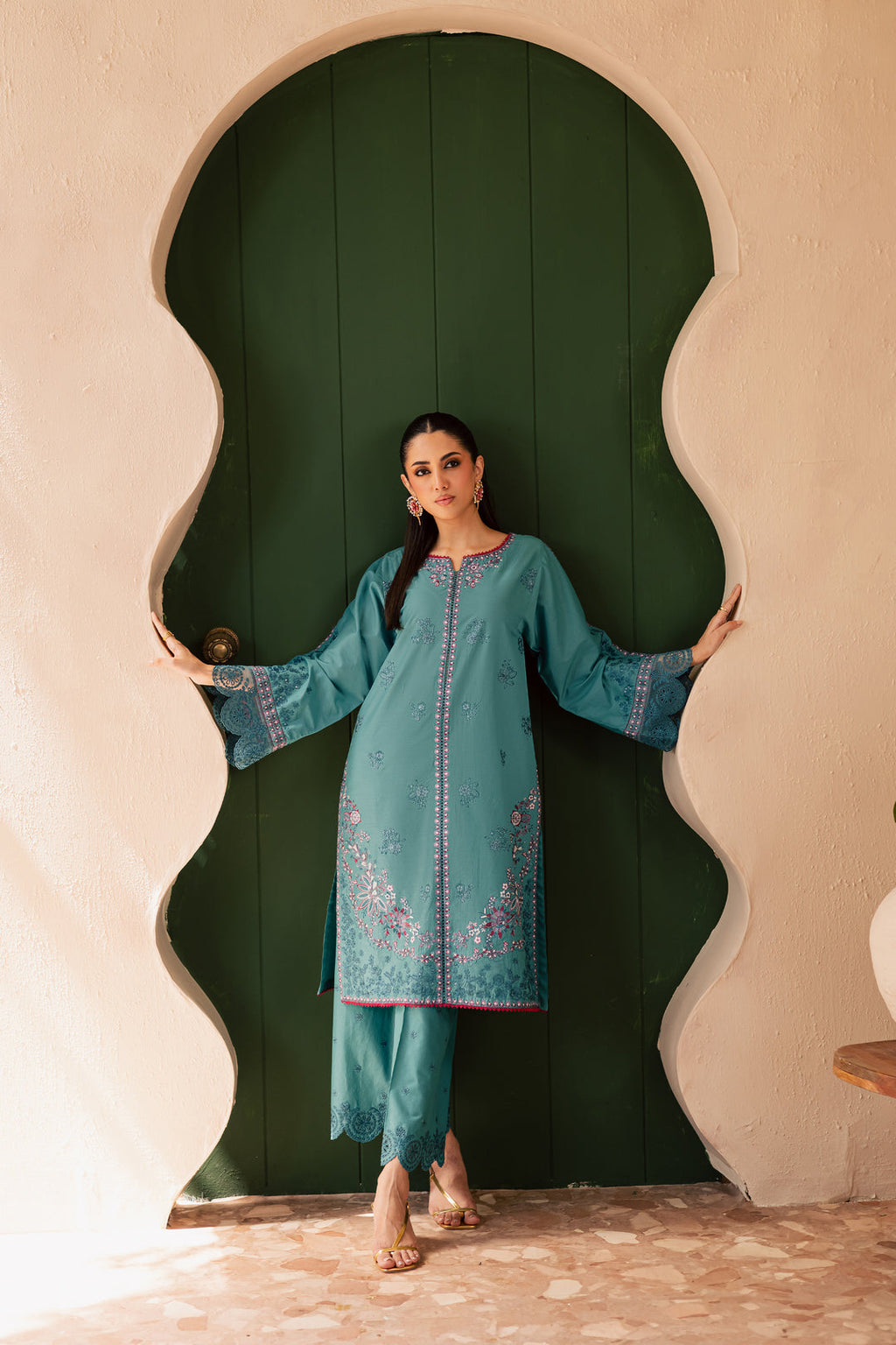 Versak 2Pc - Embroidered Stitched Dress