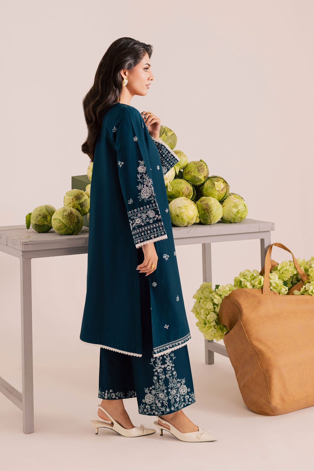 Twilight Sea 2Pc - Embroidered Lawn Dress
