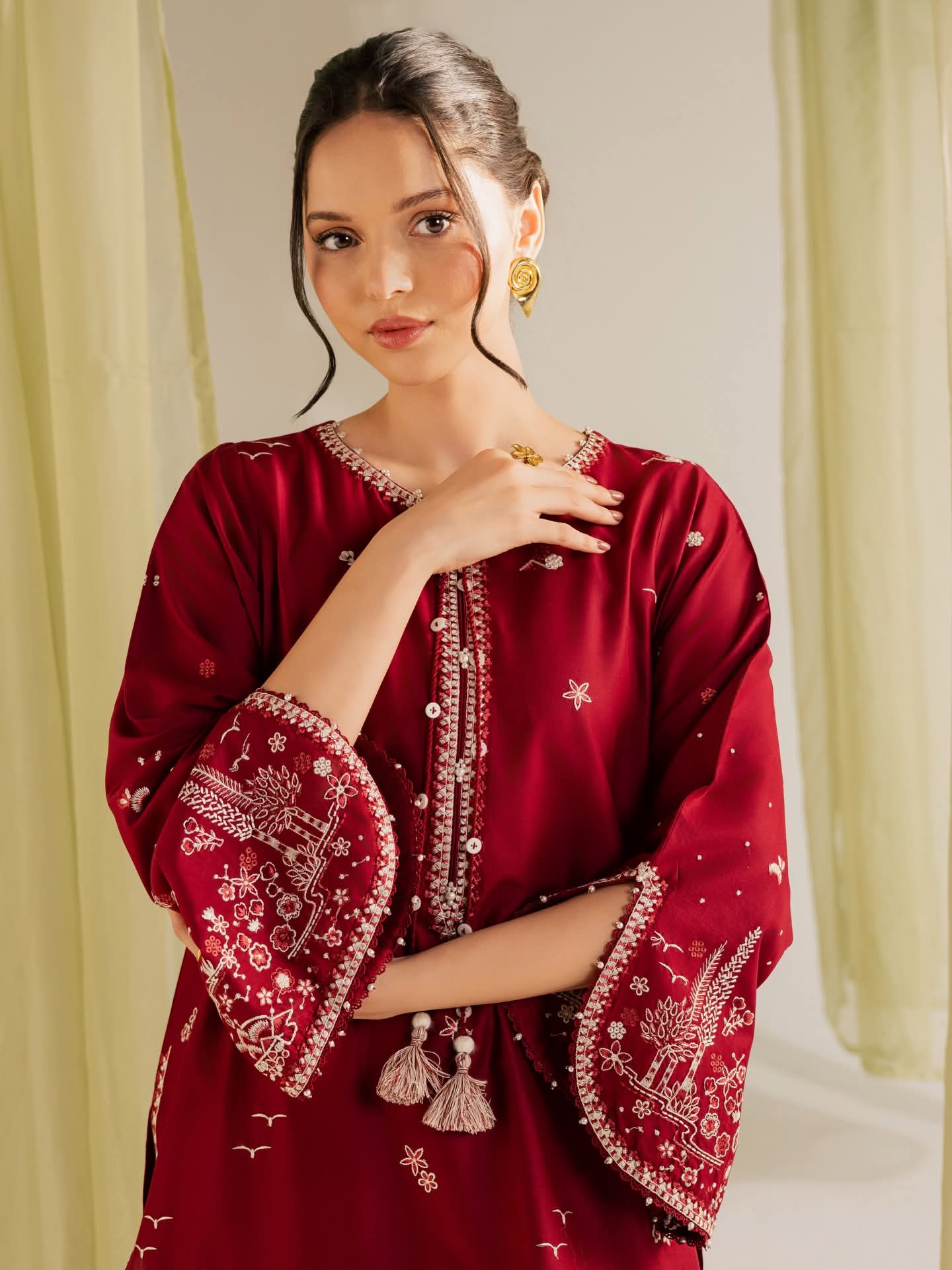 Manzar- 2Pc Stitched Embroidered Lawn Dress