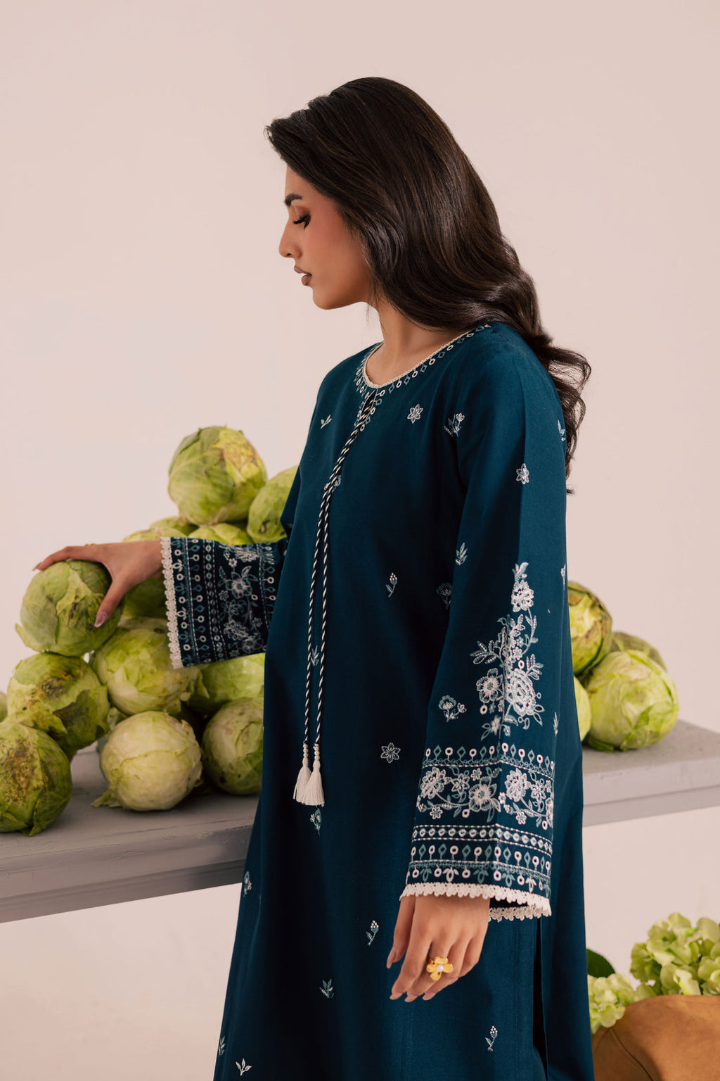 Twilight Sea 2Pc - Embroidered Lawn Dress