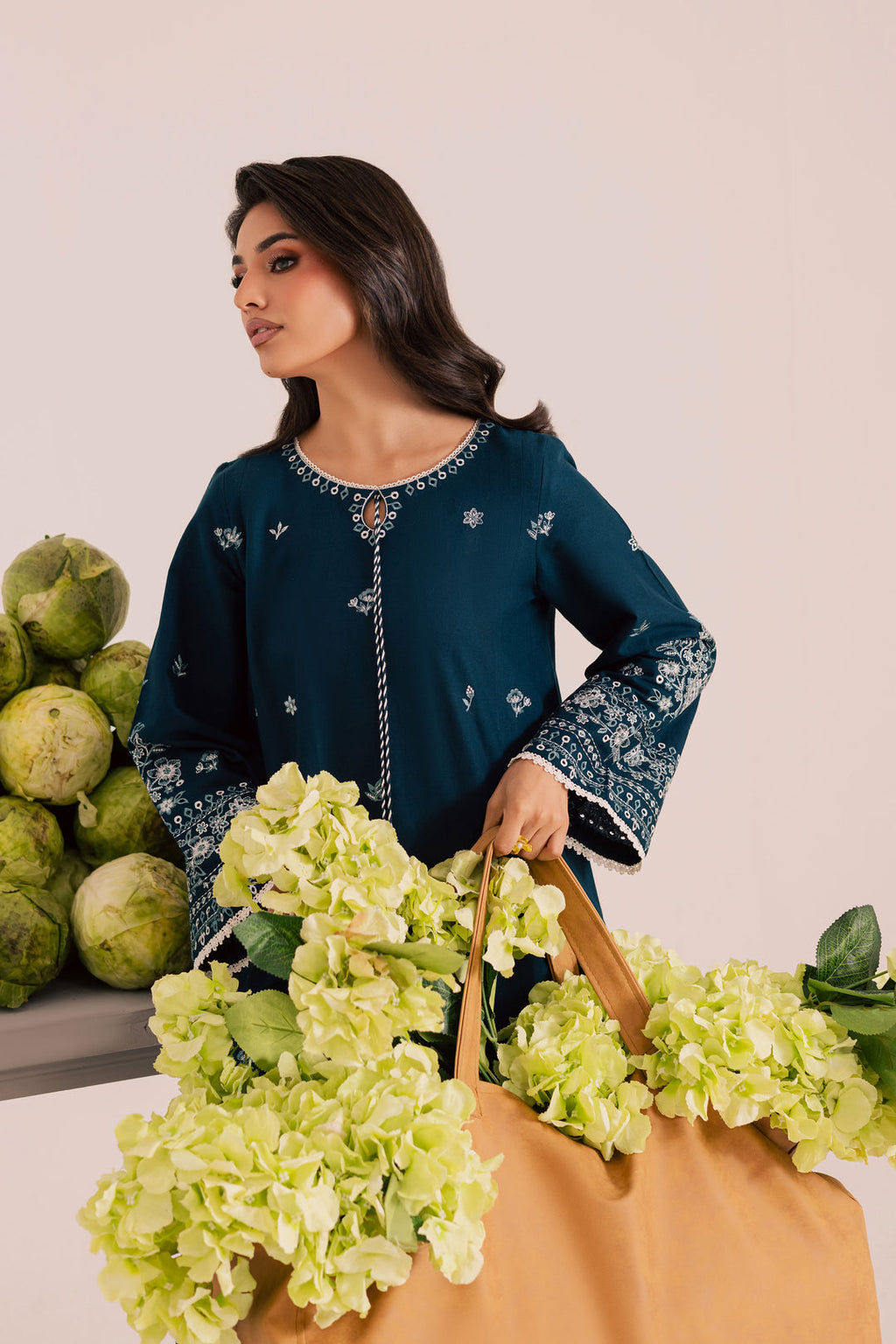 Twilight Sea 2Pc - Embroidered Lawn Dress