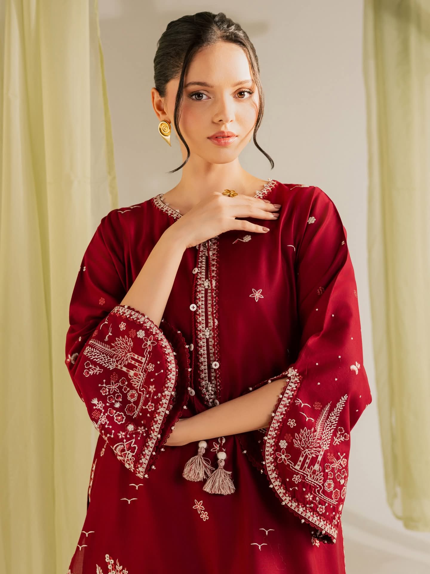 Manzar- 2Pc Stitched Embroidered Lawn Dress