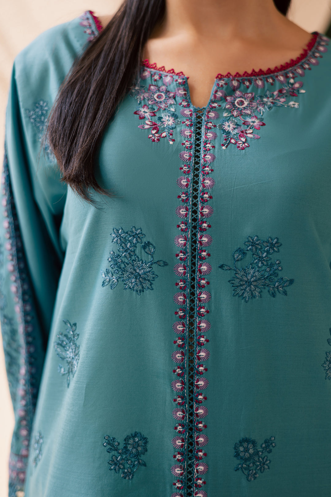 Versak 2Pc - Embroidered Stitched Dress