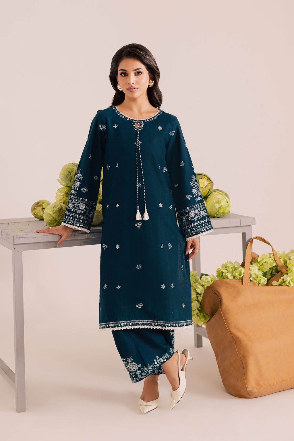 Twilight Sea 2Pc - Embroidered Lawn Dress