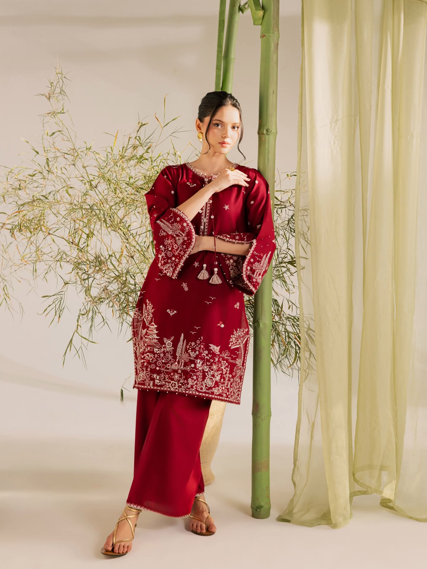 Manzar- 2Pc Stitched Embroidered Lawn Dress