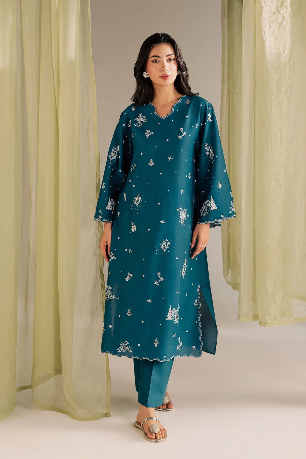 Sugar Sky 2Pc - Embroidered Lawn Dress